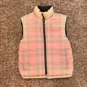 Vintage Plaid Puffer Coat Vest